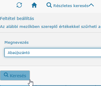 keresés segéd adatra