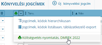 költségvetés nyomtatás indítás