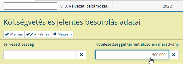 kötelezettségvállalással terhelt maradvány